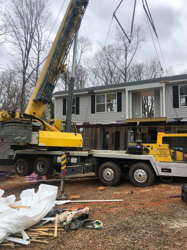 Modular Home Going Into Place