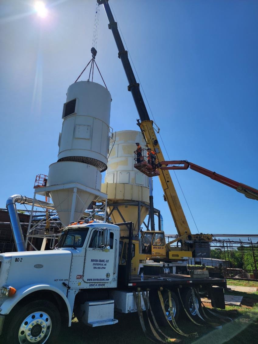 Silo Set With Crane